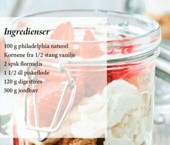 Jordbær cheesecake-trifli