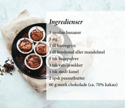 Bananmuffins med chokolade